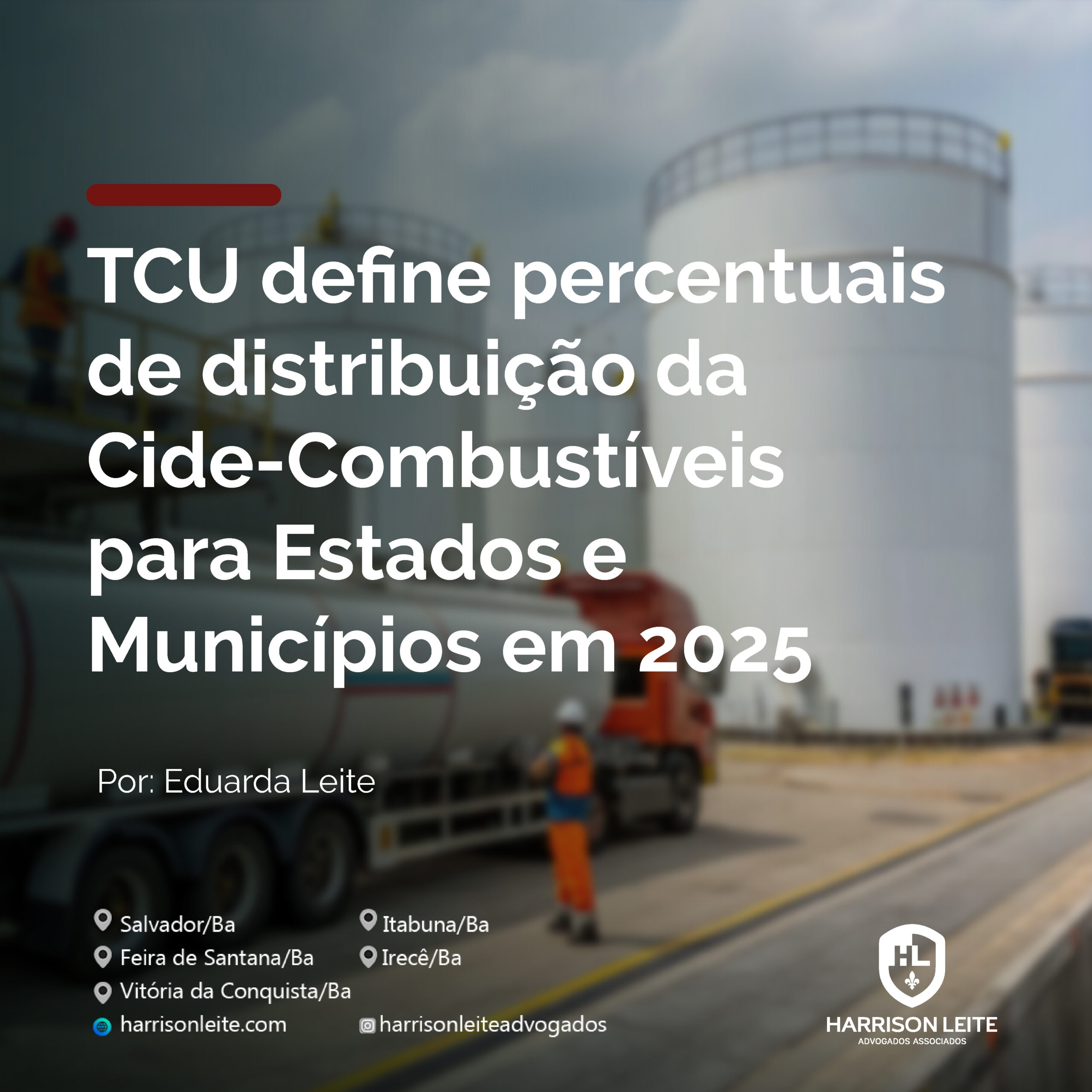 TCU define percentuais de distribuição da Cide-Combustíveis para Estados e Municípios em 2025