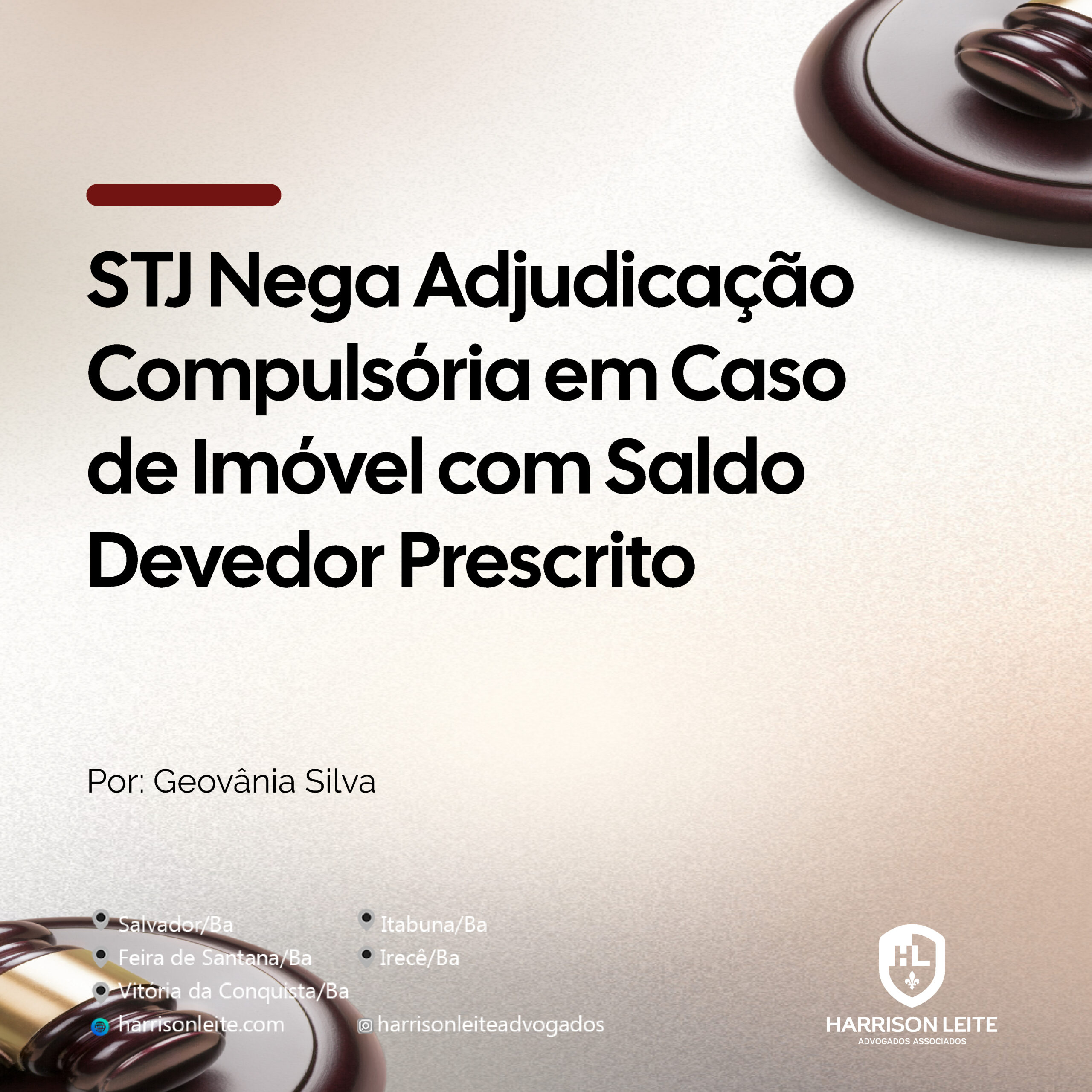 STJ Nega Adjudicação Compulsória em Caso de Imóvel com Saldo Devedor Prescrito